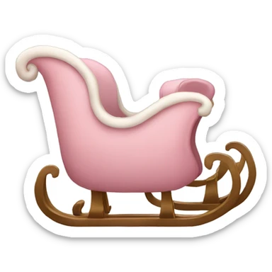 light pink sleigh sticker