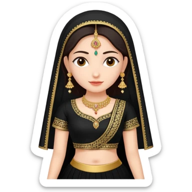 My picture wearing a black lehenga sticker