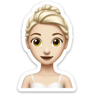 white skin ballerina sticker