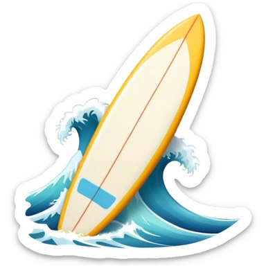 only a surfboard on a wave sticker