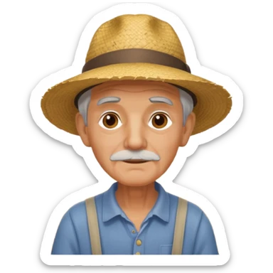 abuelo de pueblo rural sticker