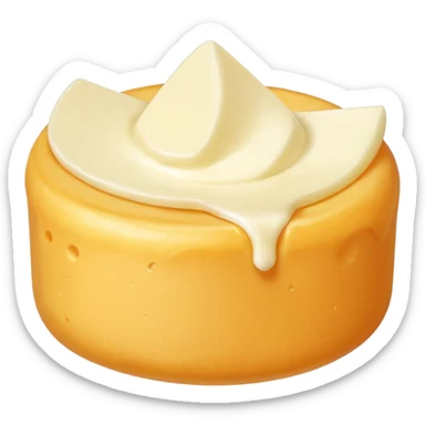 single cheese curd, simple, clear sticker