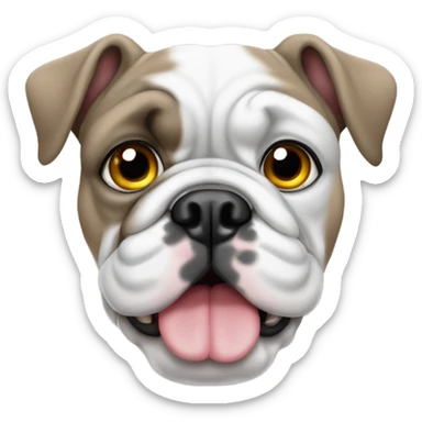 Bulldog francés bebe gris con ojos grises  sticker