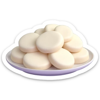 fluffy white idli South Indian rice cake sticker
