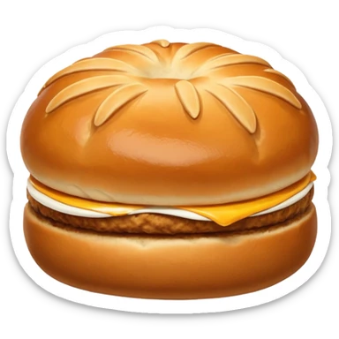 bread bun without cheese sticker