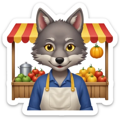  -night-market-vendor-wolf  sticker