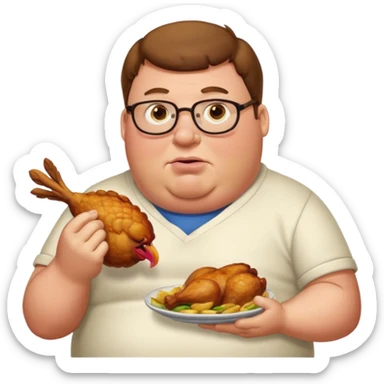 can you do  Peter Griffin stand and eat chicken thighs sticker