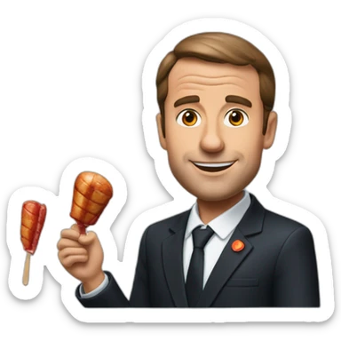 Barbecue Macron sticker