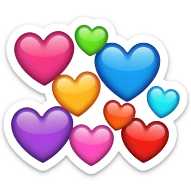 Hearts full of colours  sticker