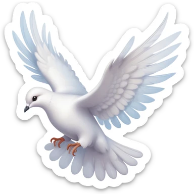 A dove with vapor wings sticker