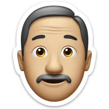 A person with a big nose and a bump ontop of it sticker