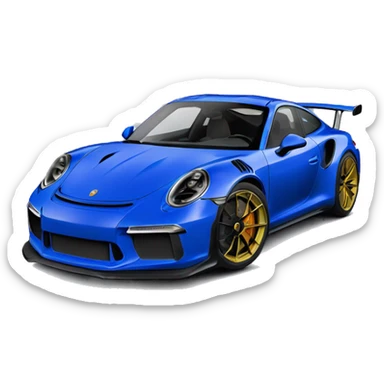 Porsche 911 gt3 rs royalblue sticker