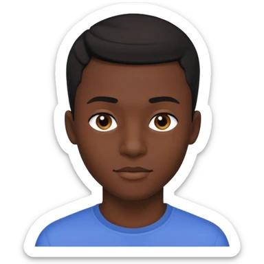 Black darkskin seventeen man   sticker