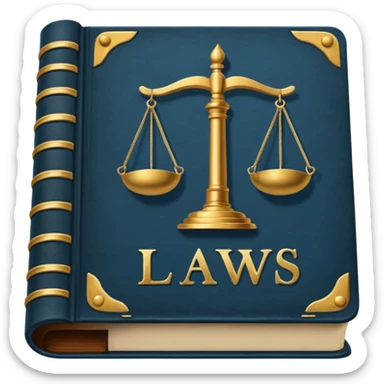 textbook on laws sticker