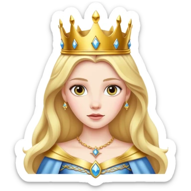 Princess Aurora with 3 pointed gold crown sticker