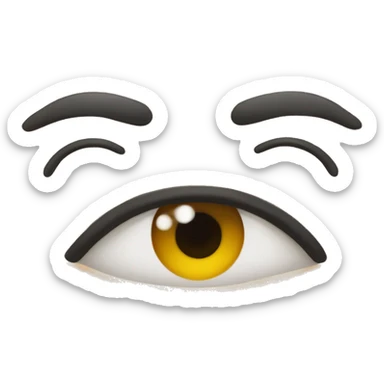An eye with extended eyelashes sticker
