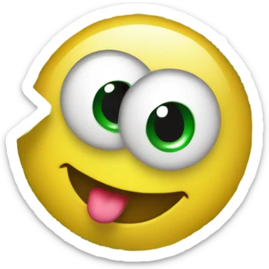
a yellow emoji with dollar signs for eyes and a green tongue sticking out with a dollar sign on the tongue with raised eye brows sticker