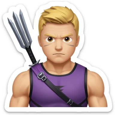 hawkeye marvel superhero headshot sticker