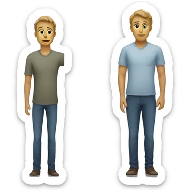 A split image showing a person slightly taller in the morning versus the evening, perhaps with a measuring tape.

 sticker