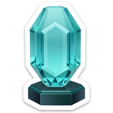 Magic Aquamarine mineral crystal On the stand sticker