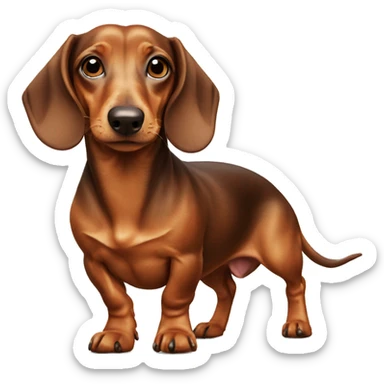 Dachshund blowing a kiss sticker