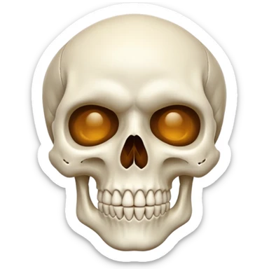 skull shushing sticker