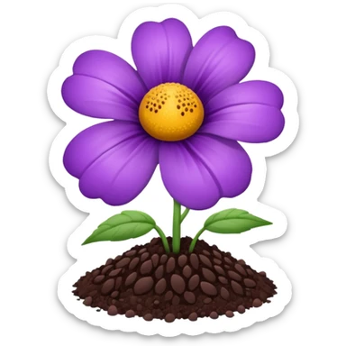 I wish there was soil instead of a flower pot. sticker