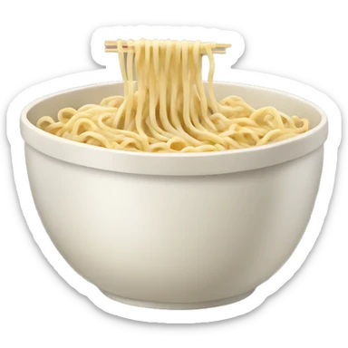 Noodles steaming in a bowl  sticker
