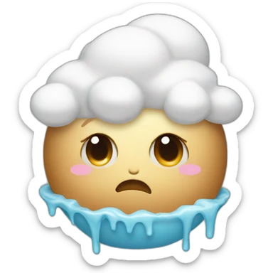 Creampuff crying  sticker