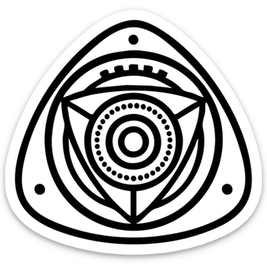 detailed mechanical illustration of a Wankel rotary engine sticker