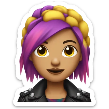punk girl with piercings sticker