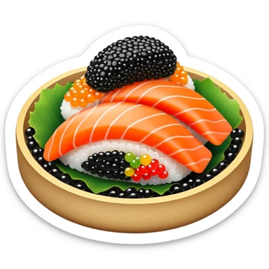 Caviar sushi, one dish sticker