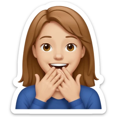 laughing covering mouth  sticker