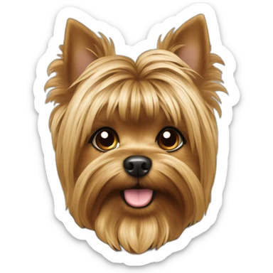 Yorki con chupete sticker