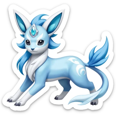 Primarina-Glaceon-Suicune-Amaura-Dialga-fusion sticker