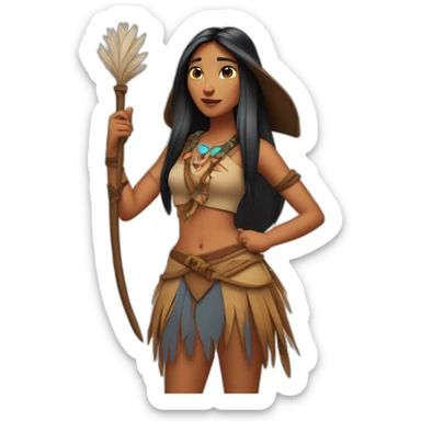 Pocahontas, witch sticker