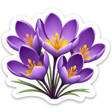 crocus flowers sticker