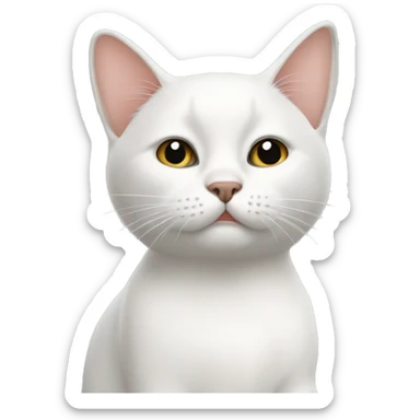 Gato blanco chiquito sticker