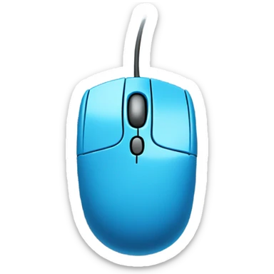 blue navi computer mouse click sticker