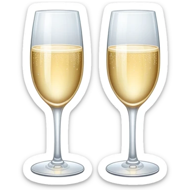 champagne glasses sticker