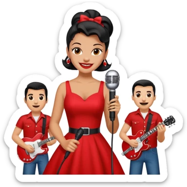 I'd like her to be more happy and with a rockabilly band! sticker