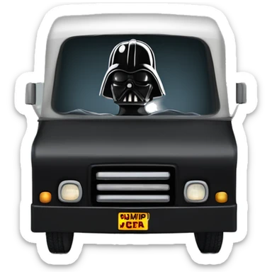1970 Darth Vader Grumman mail truck sticker