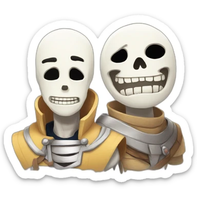 sans and papyrus from undertale sticker