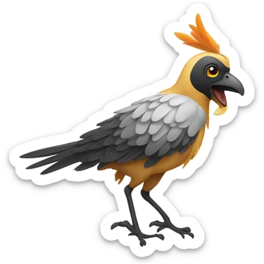 Greg morphing into a bird sticker