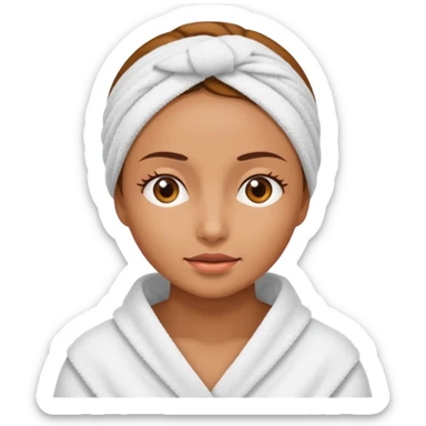 A woman who goes out in a towel.  sticker