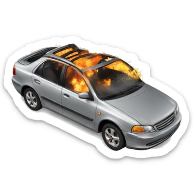 Car exploded  sticker