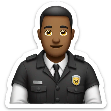 Probation officer sitting in jail sticker