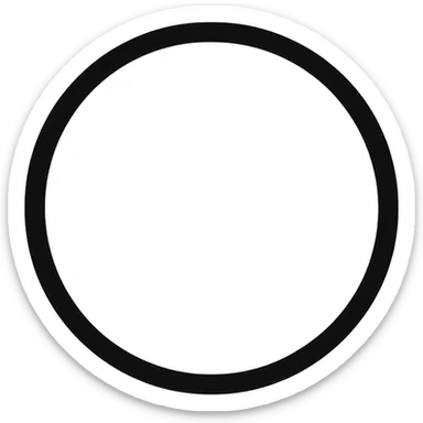 simple black circle icon sticker