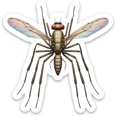 half mosquito half cone with 50 legs 50 arms sticker