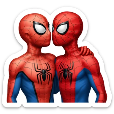 Spider-Man kissing Spider-Man sticker